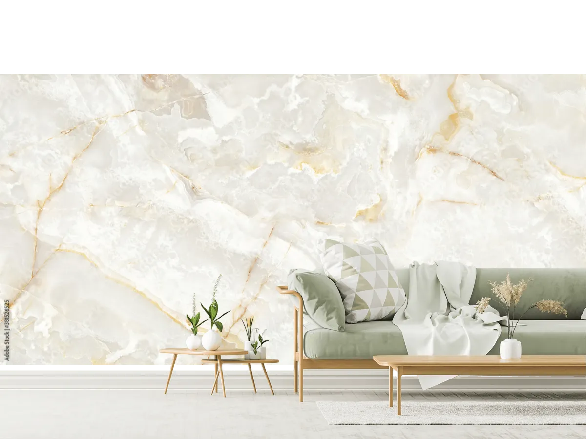 Mural Aura de Mármol Blanco - Fotomural Decorativo para Pared