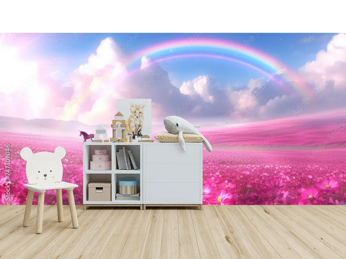 Mural Unicornio Prisma Mágico en Vinil Arquitectónico | Fotomural Decorativo de Pared