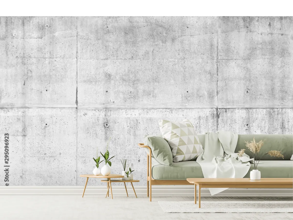 Mural Minimal Concreto Urbano para Pared en Vinil y Papel Tapiz Decorativo