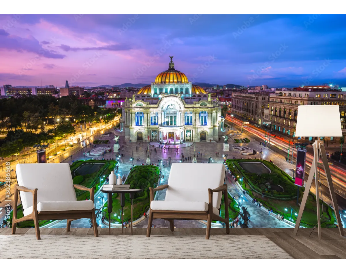 Mural Palacio de Bellas Artes Atardecer - Fotomural Decorativo