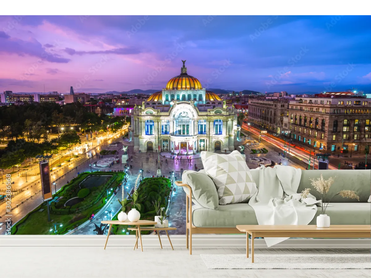 Mural Palacio de Bellas Artes Atardecer - Fotomural Decorativo