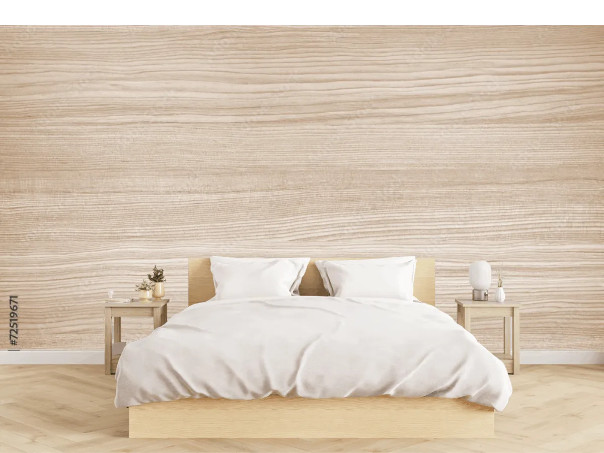 Mural Natura Serena estilo madera clara para decoración moderna