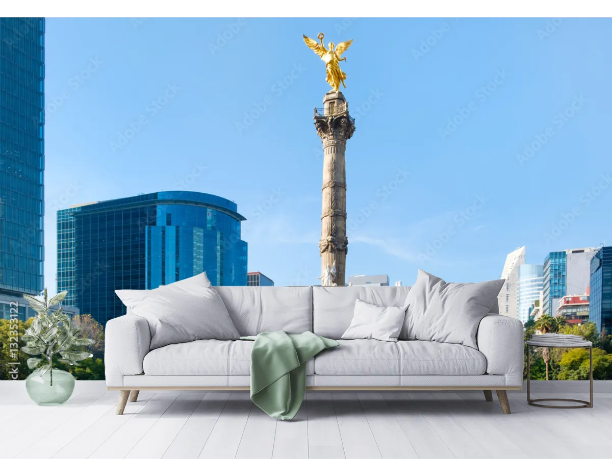 Mural Ángel de la Independencia Panorámico en Vinil o Papel Tapiz