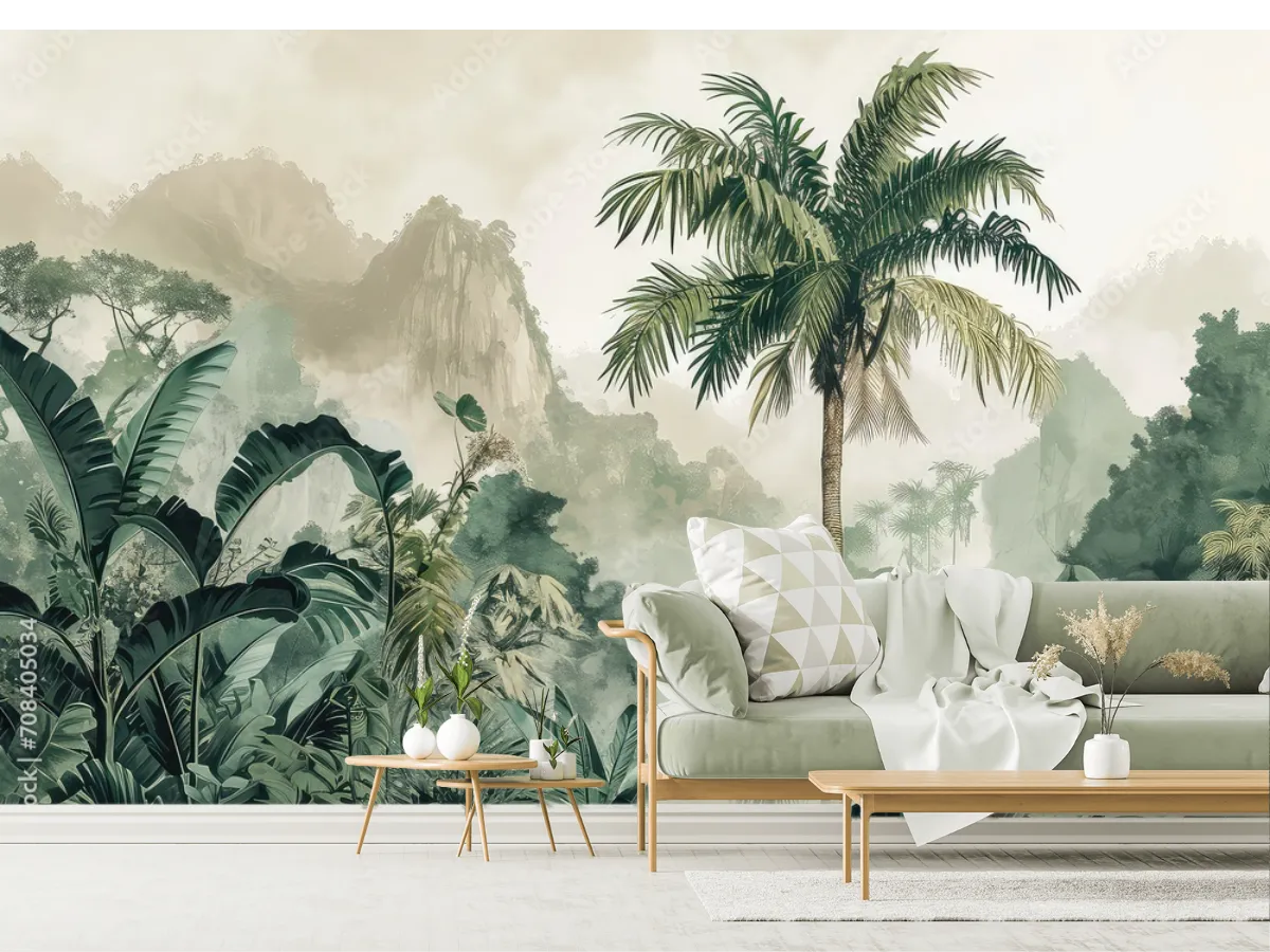 Mural Modelo Oasis de Vapor – Decoración de Pared en Vinil o Tapiz Texturizado