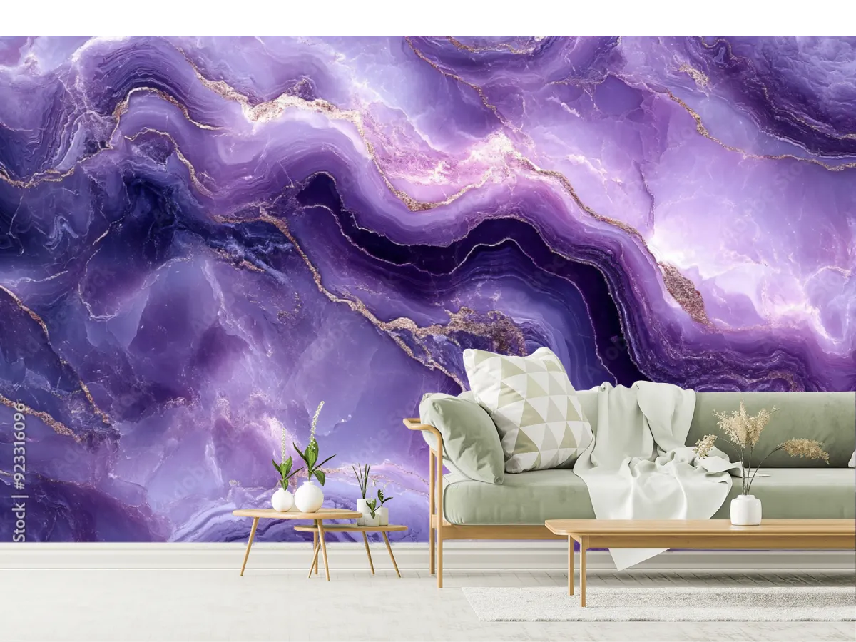 Mural Amatista Mística para Sala o Recámara | Vinil, Liso o Texturizado