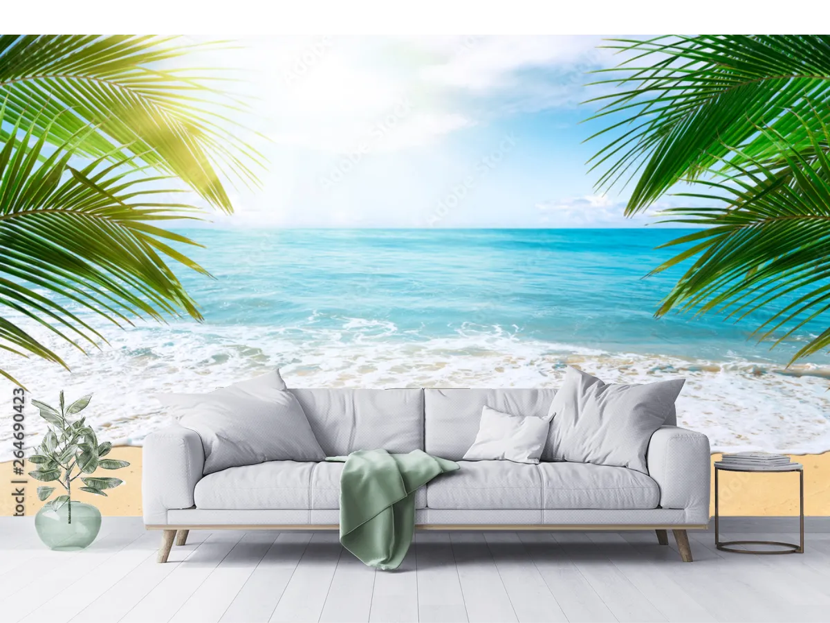 Mural Amanecer Pacífico para Sala – Fotomural Decorativo Personalizable