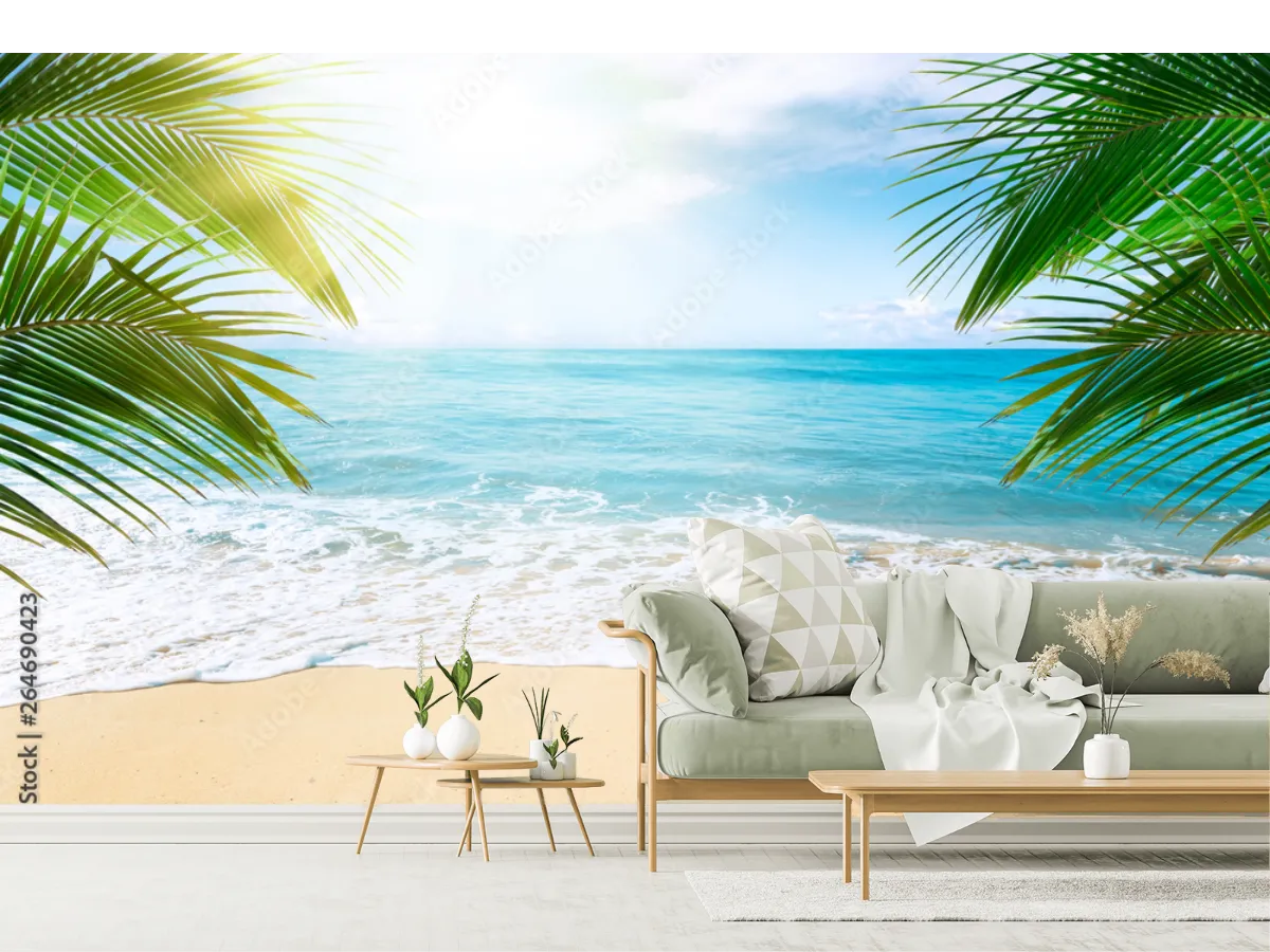 Mural Amanecer Pacífico para Sala – Fotomural Decorativo Personalizable
