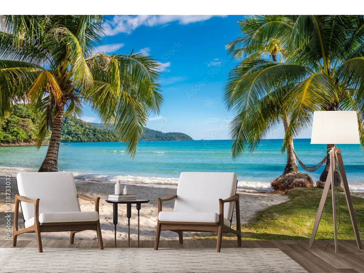 Beautiful tropical island beach, Koh Kood island Thailand - Travel summer holiday vacation concept.