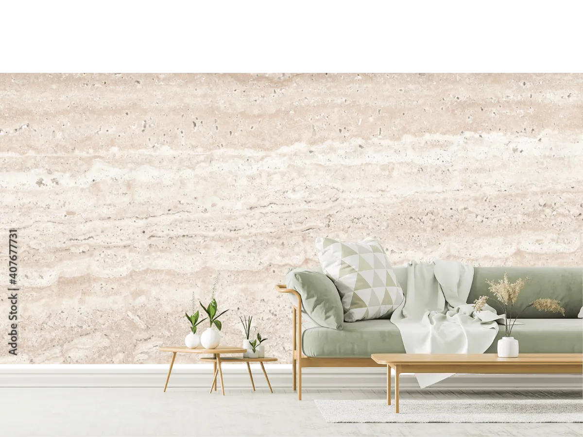 Mural Arena Travertino Deluxe para pared, múltiples materiales