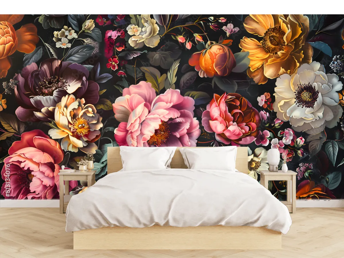 Mural Jardín Eterno Floral - Fotomural Decorativo en Vinil o Papel Tapiz