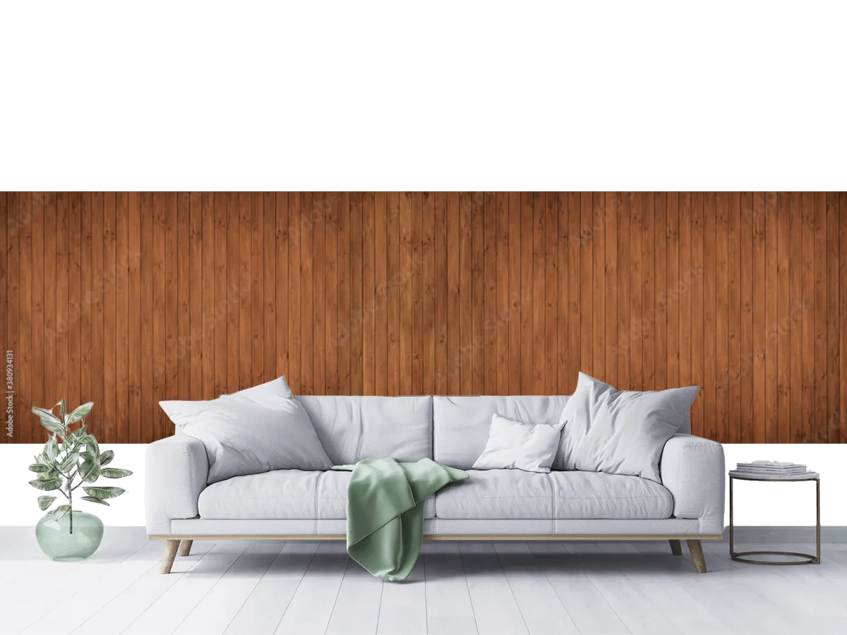 Mural Cálido Encanto en Vinil o Tapiz – Efecto Madera, ideal para sala o recámara