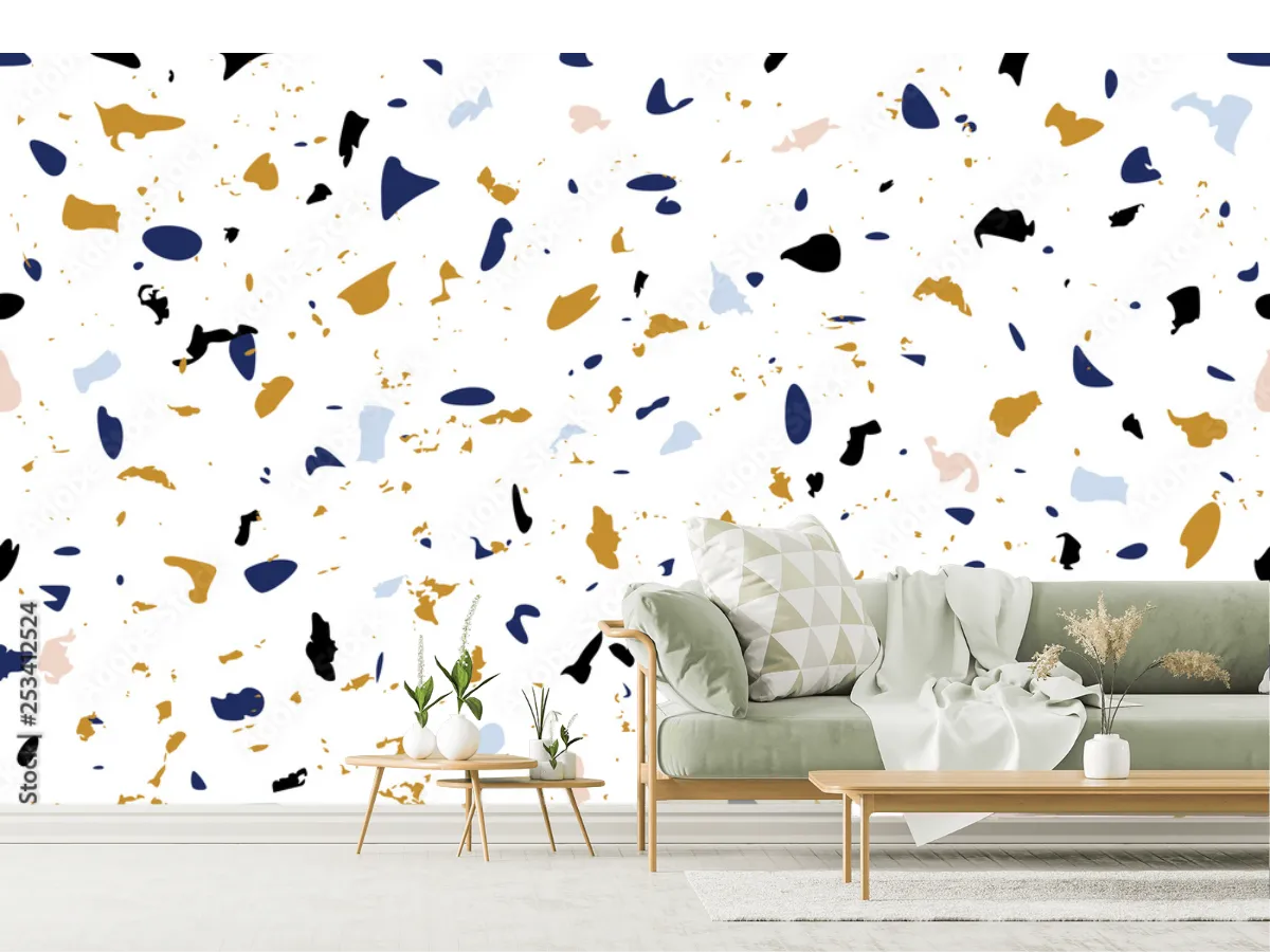 Tapiz Modelo Terrazzo Moderno para Decoración de Sala y Recámara