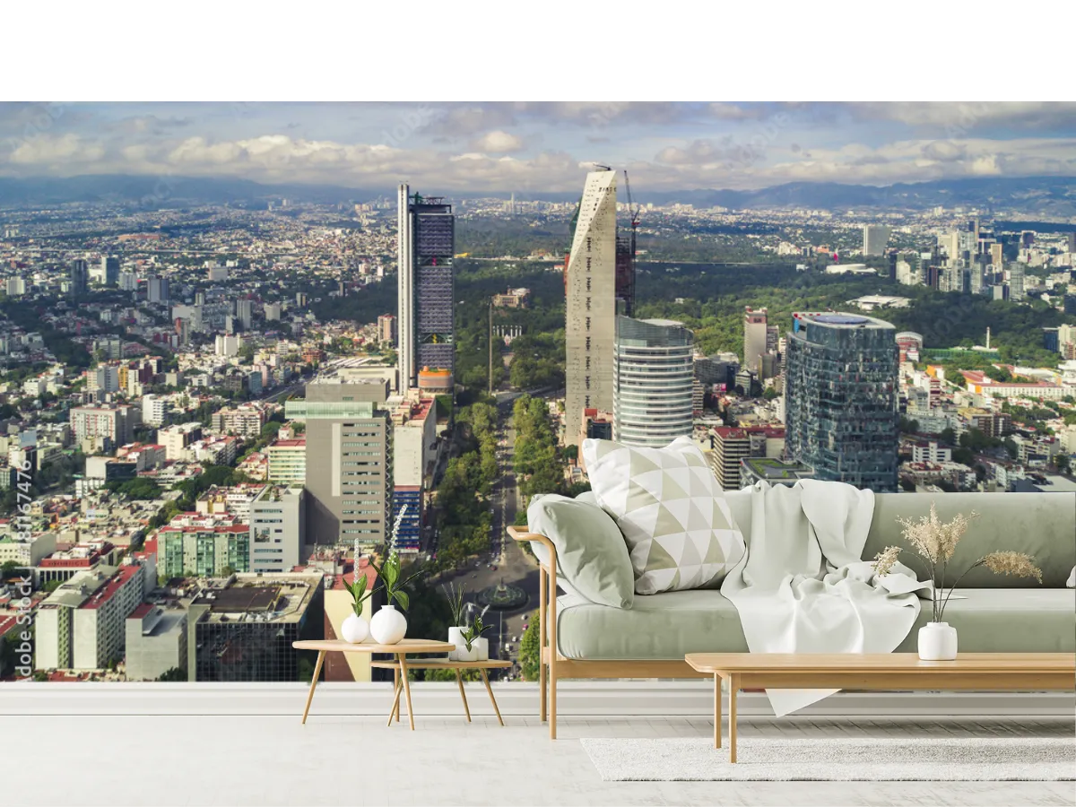 Mural Paseo Reforma Skyline CDMX – Fotomural Personalizado en Vinil