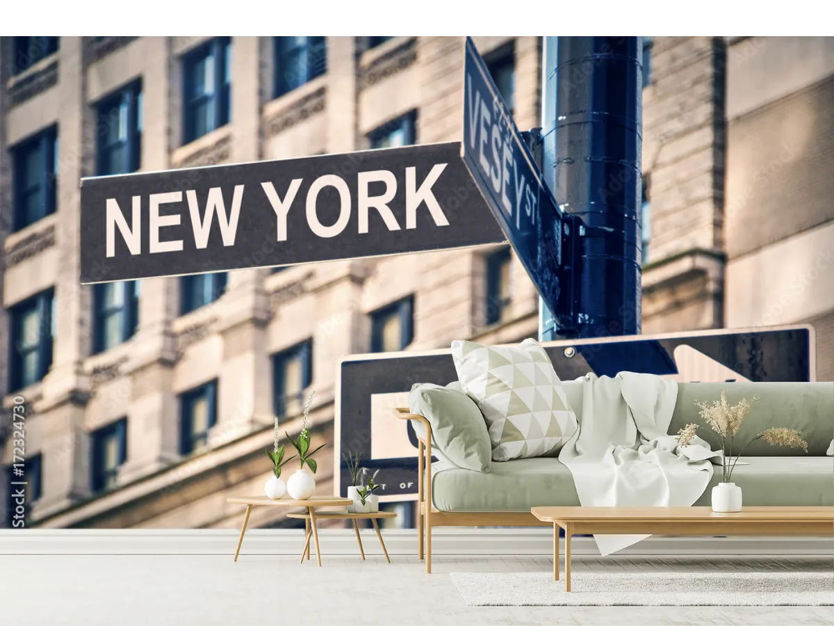 Mural New York Dream Sky en Vinil Arquitectónico, Fotomural Decorativo