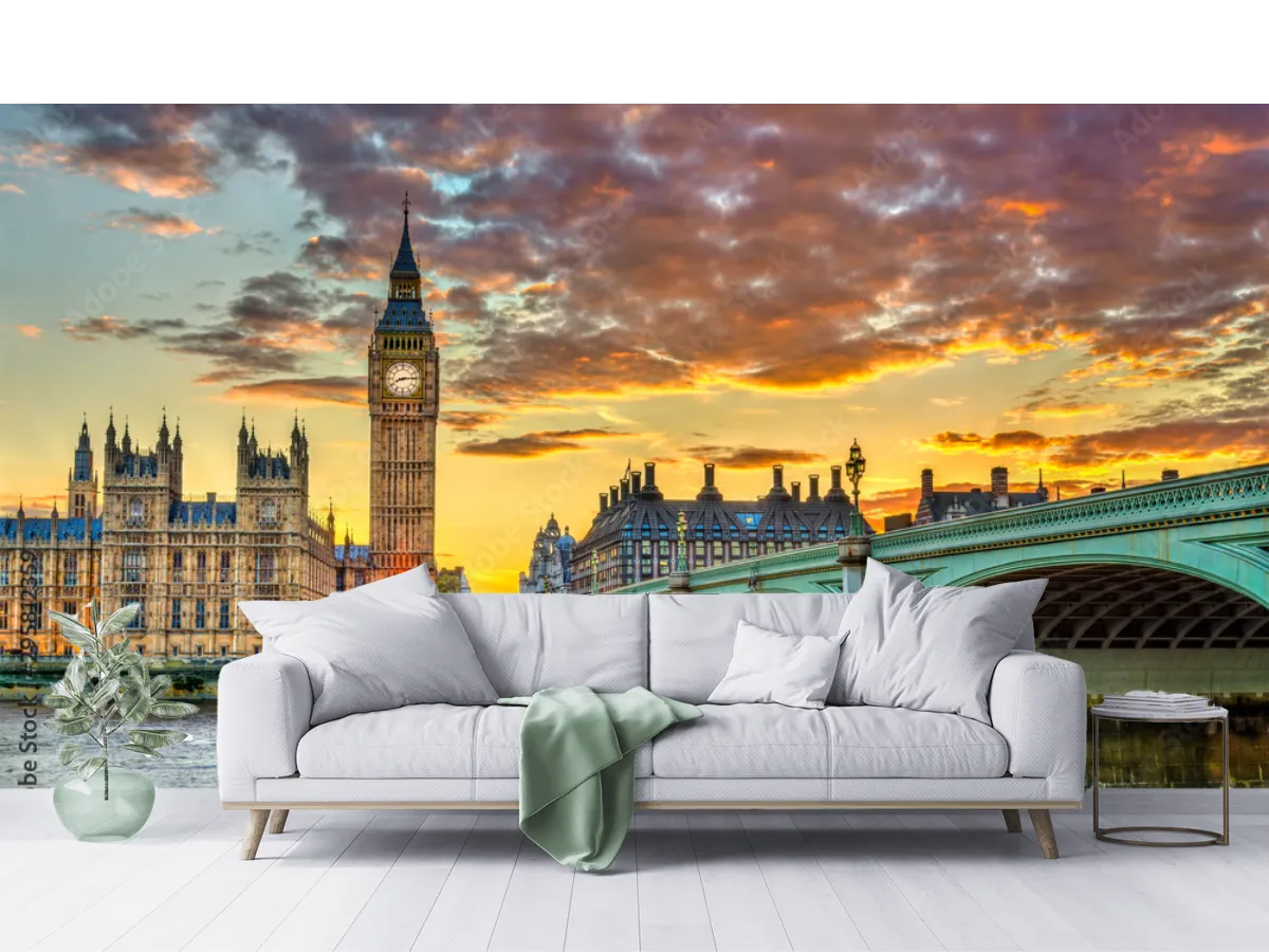 Mural Londres Atardecer Big Ben – Fotomural Decorativo Personalizado