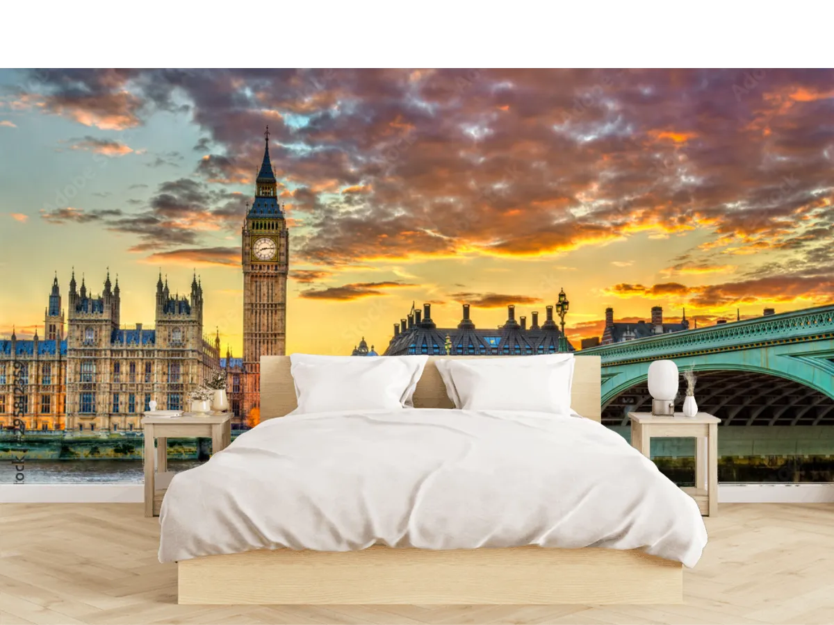 Mural Londres Atardecer Big Ben – Fotomural Decorativo Personalizado