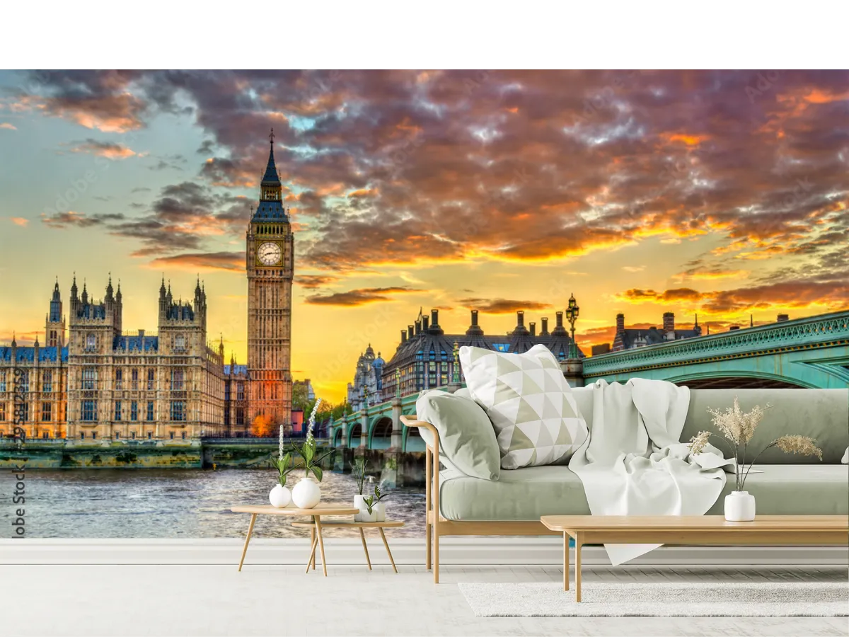 Mural Londres Atardecer Big Ben – Fotomural Decorativo Personalizado