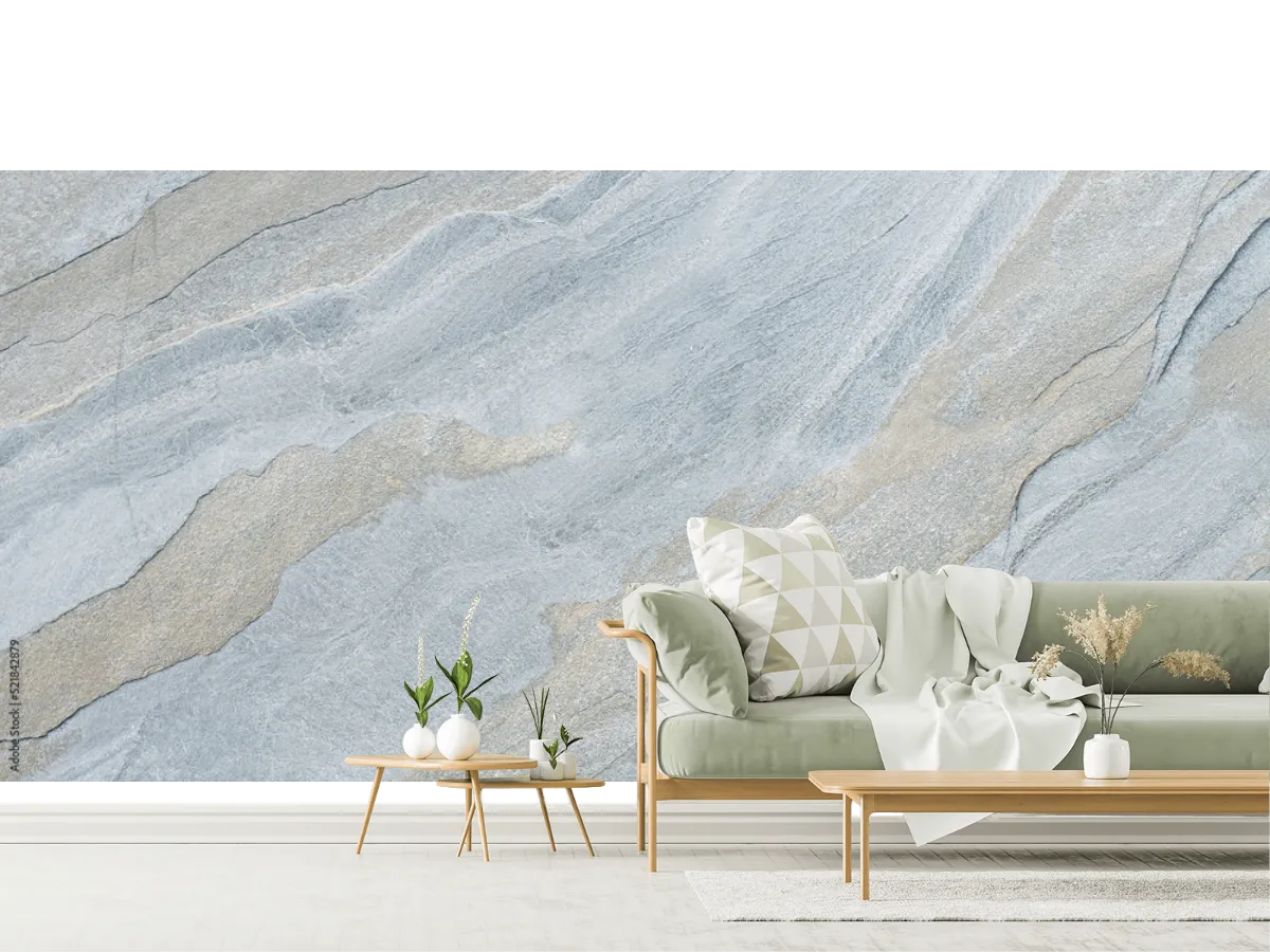Mural Brisa de Mármol Gris para decoración de sala o recámara