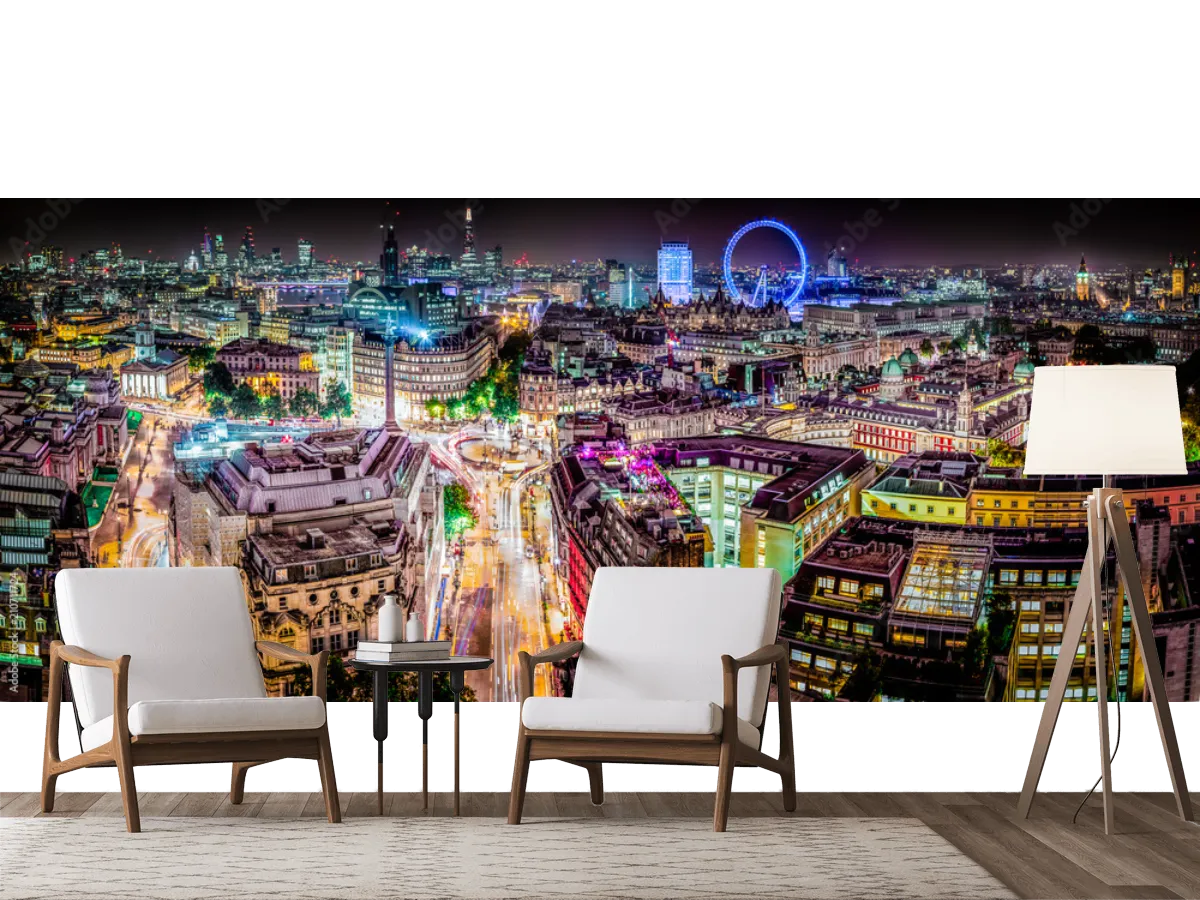 Mural Nocturno Urbano Londres – Fotomural Decorativo para Salas o Oficinas