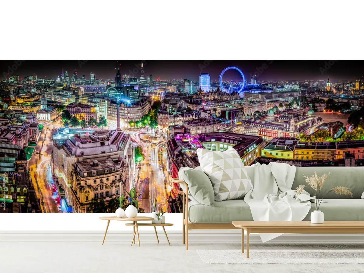 Mural Nocturno Urbano Londres – Fotomural Decorativo para Salas o Oficinas