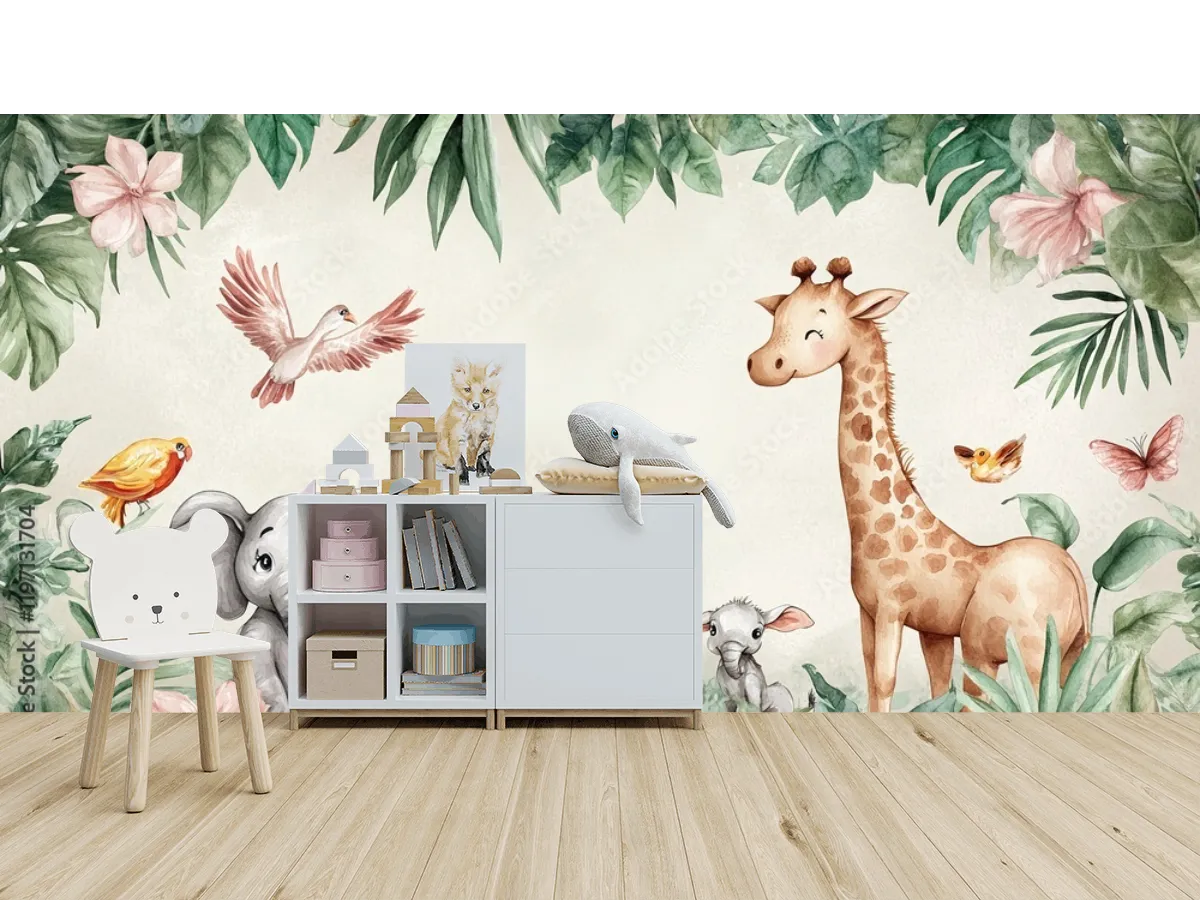 Mural Infantil Jungla Encantada para pared – Fotomural decoración vinil/texturizado