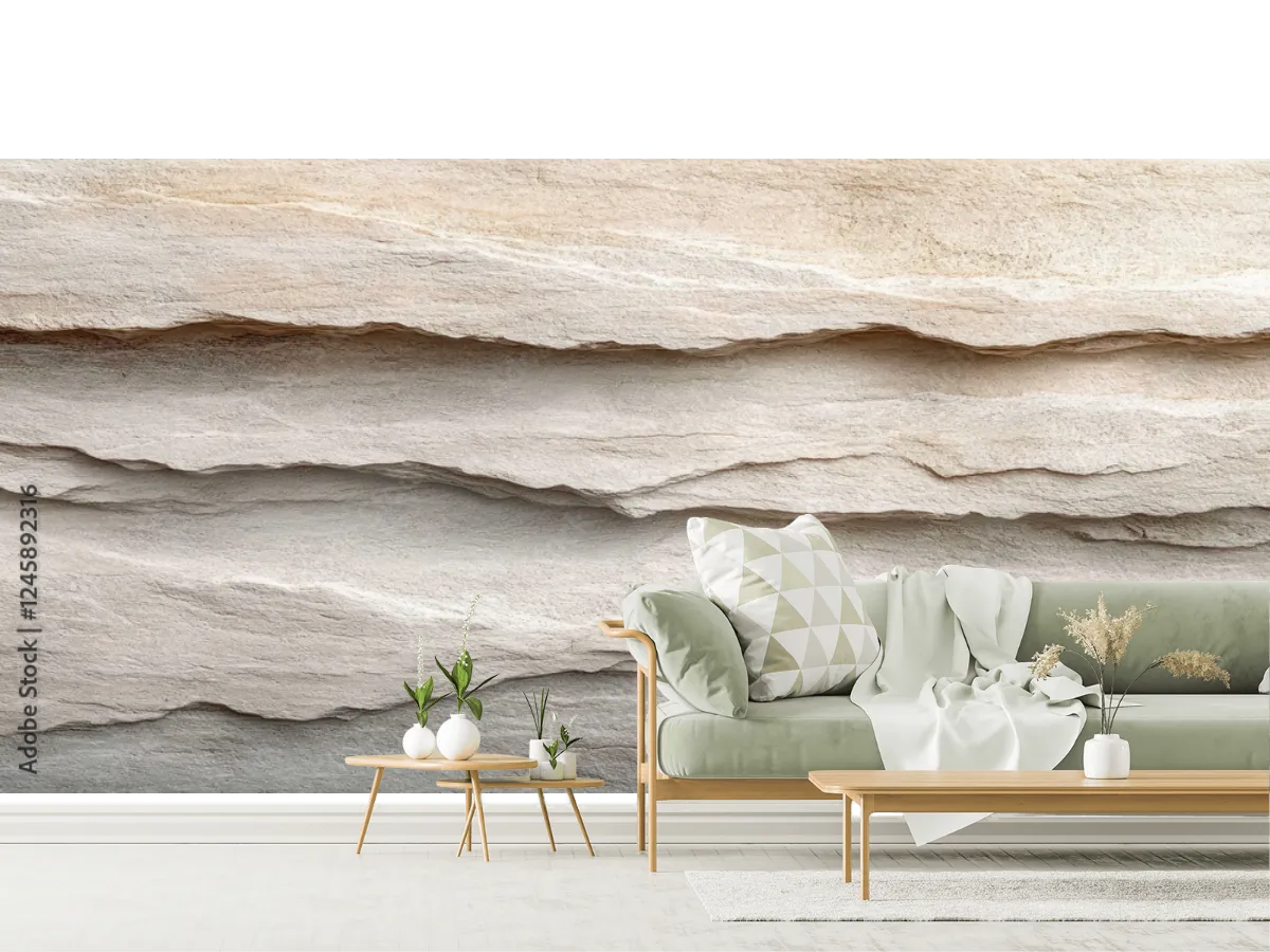 Mural Capas de Arena Modelo Calm, Fotomural Decorativo para Sala