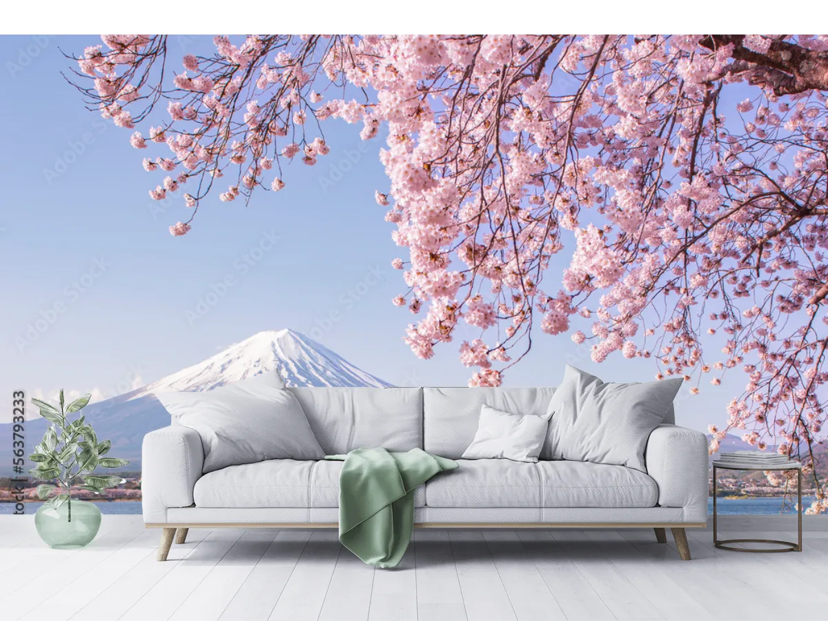 Mural Sakura Espíritu Fuji – Fotomural Decorativo Paisaje Japonés