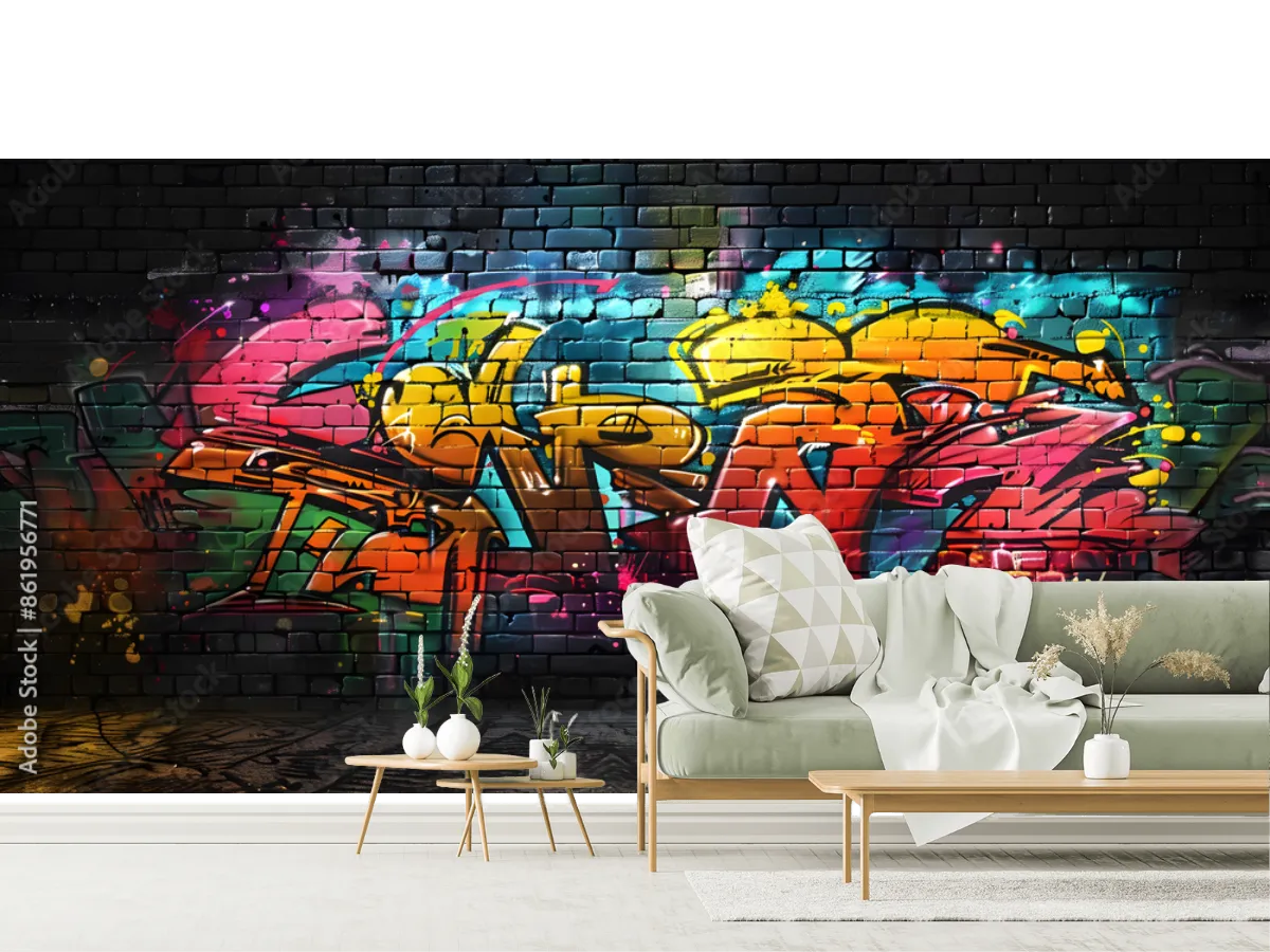 Mural Urban Dream Graffiti para Pared – Vinil y Papel Tapiz, Ambientes Modernos