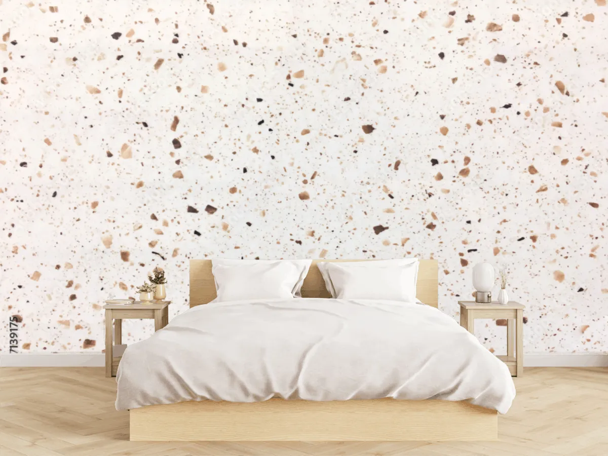 Mural Modelo Terrazzo Beige Minimalista para Decoración de Sala o Cocina