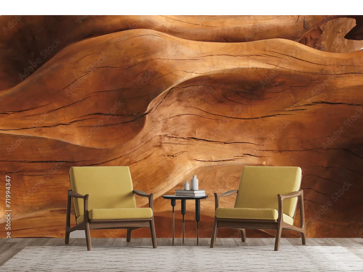 Mural Raíces Profundas Natural en Vinil Decorativo para Sala
