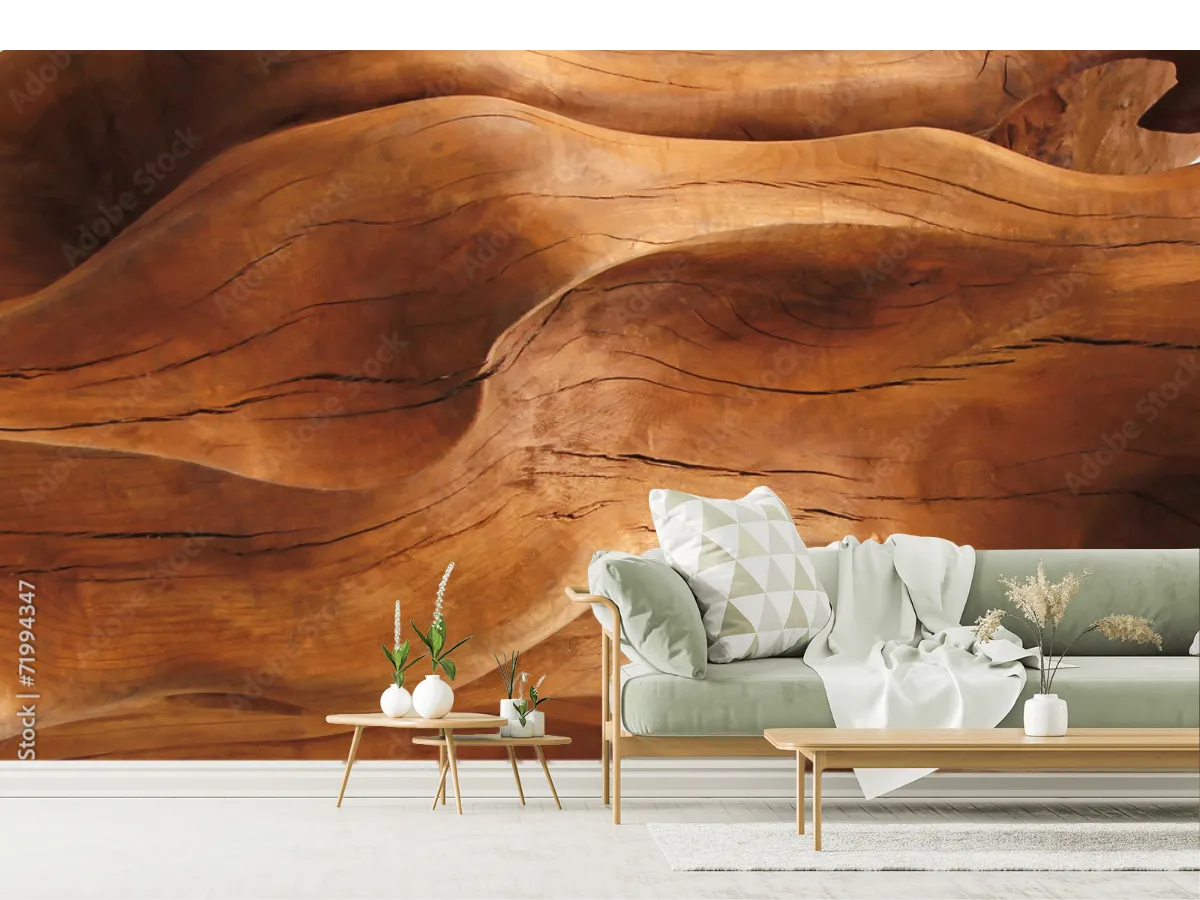 Mural Raíces Profundas Natural en Vinil Decorativo para Sala