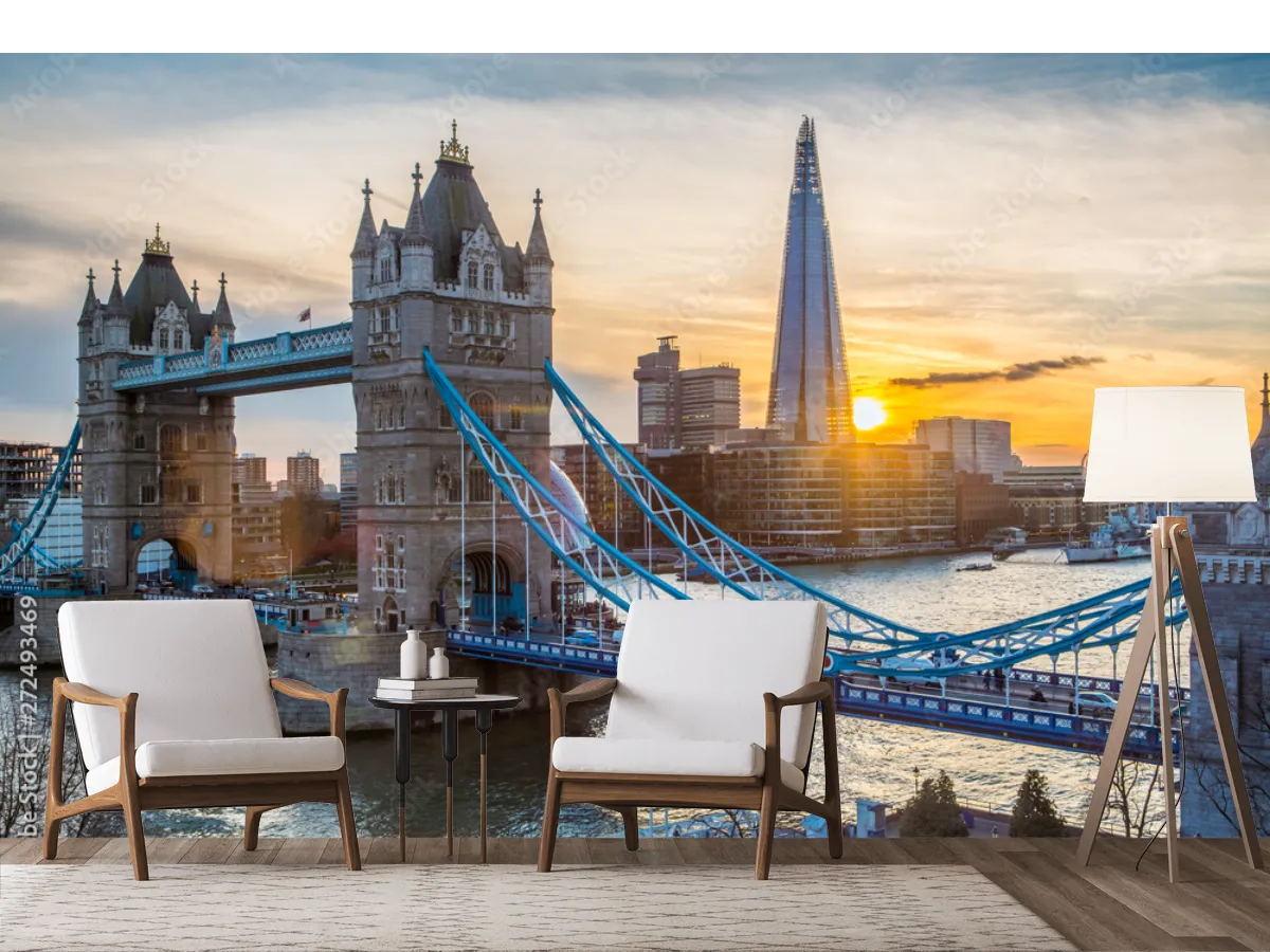 Mural Amanecer London Bridge | Fotomural Decorativo Vinil Arquitectónico