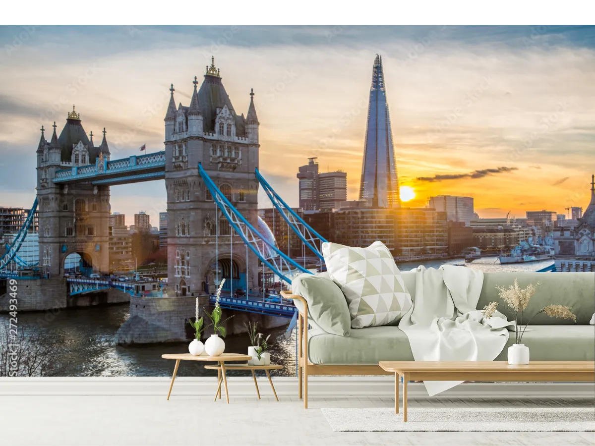 Mural Amanecer London Bridge | Fotomural Decorativo Vinil Arquitectónico