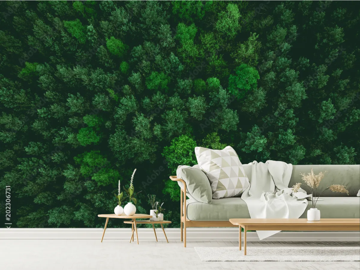 Mural Bosque Elevado en Vinil Arquitectónico | Fotomural decorativo para sala y recámara