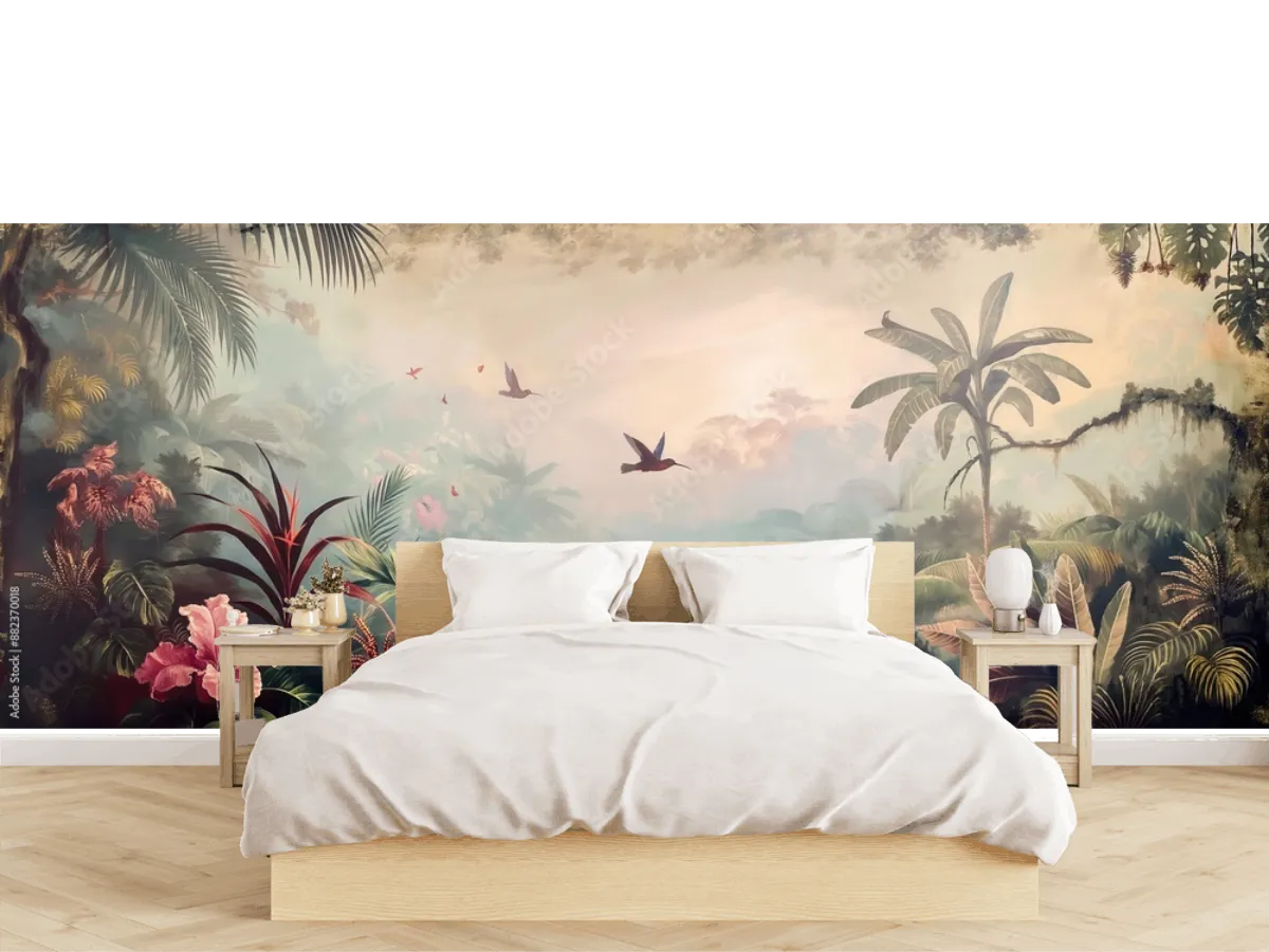 Fotomural Modelo Esencia Tropical - Mural Decorativo para Sala en Vinil Arquitectónico