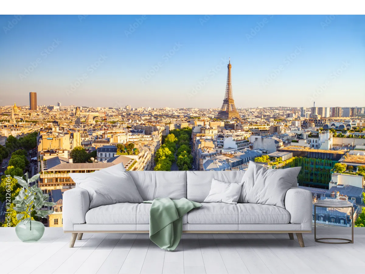 Fotomural modelo París Ensueño para decoración de sala | Vinil Arquitectónico