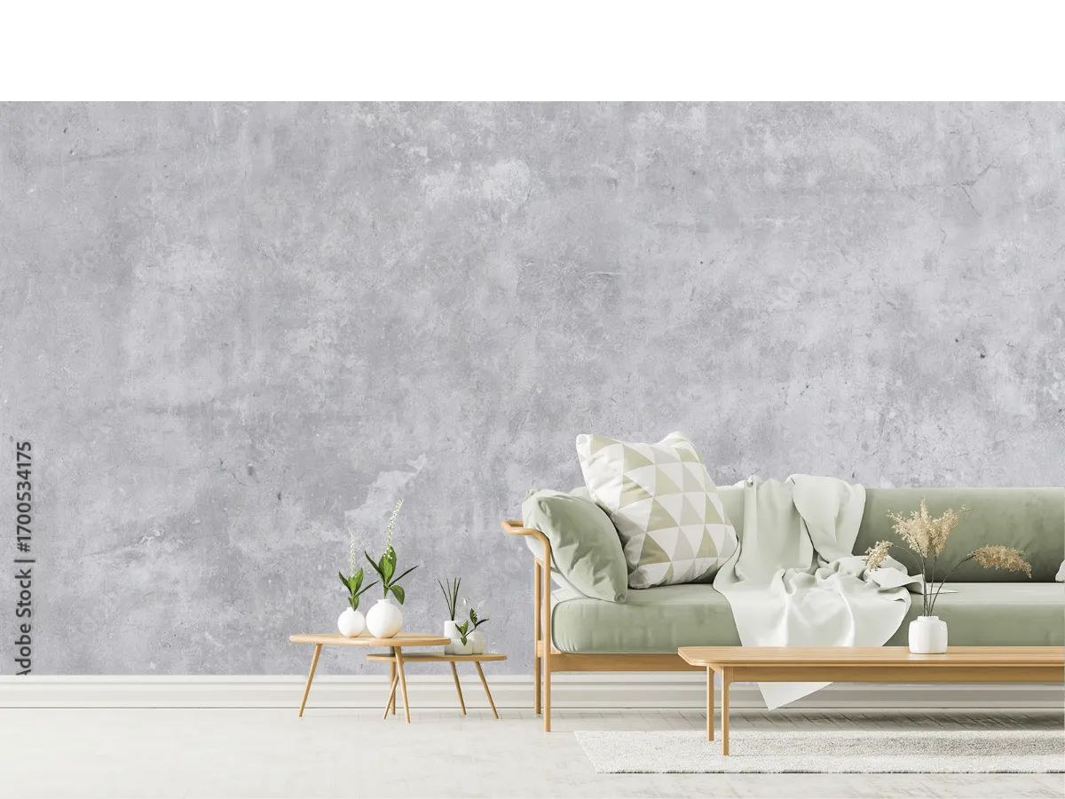 Mural Concreto Urbano Gris Claro para Decoración Moderna
