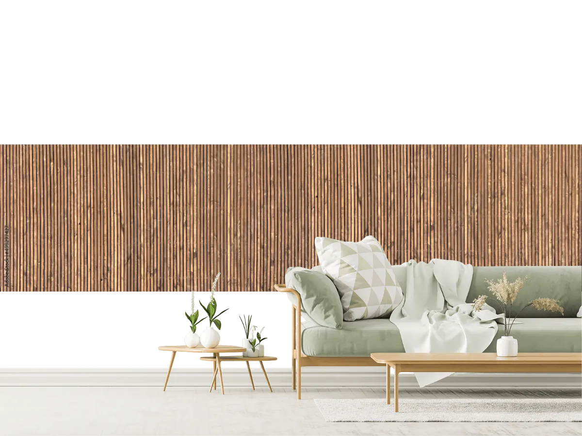 Mural Rústico Tablones Aura de Madera | Vinil Arquitectónico o Papel Tapiz Personalizado