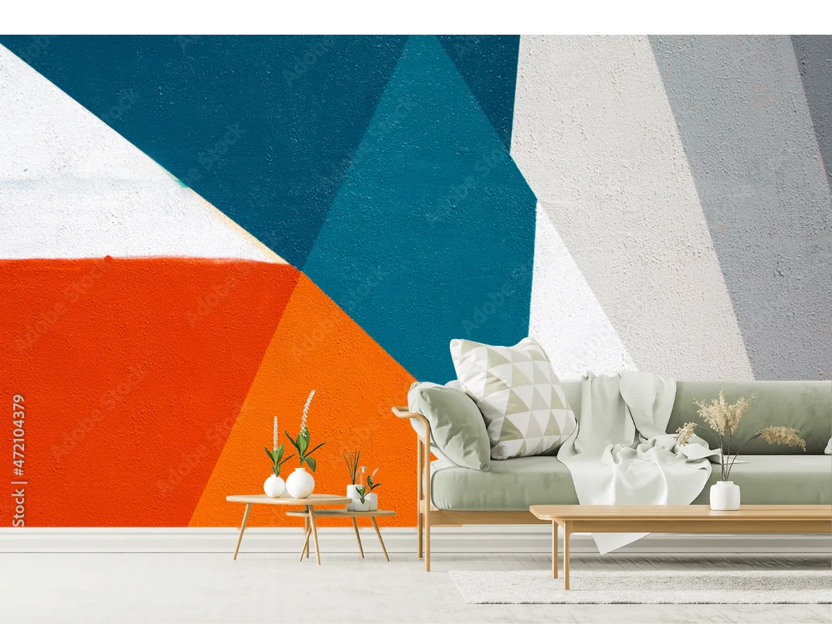 Mural Geométrico Prisma Moderno para Pared – Vinil y Papel Tapiz Decorativo