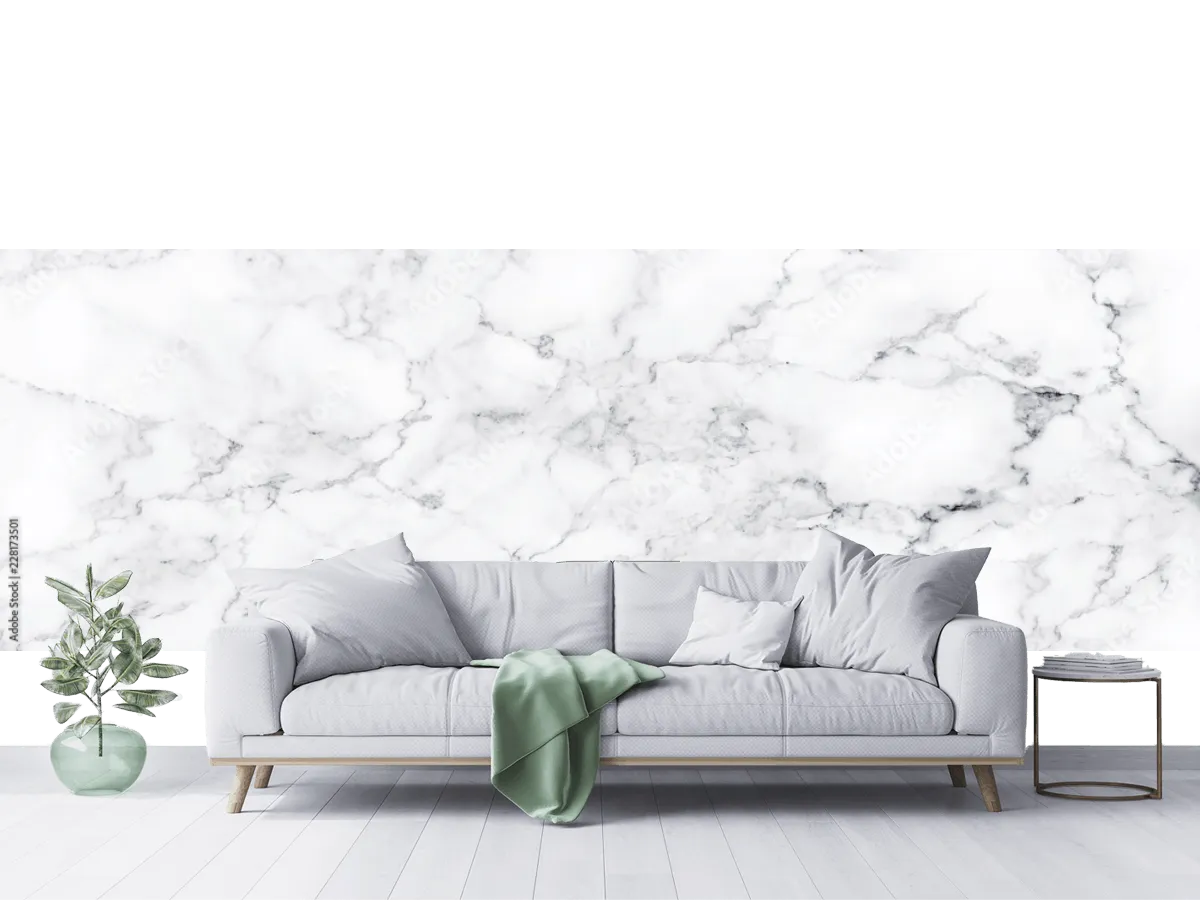 Mural Mármol Blanco Elegancia Moderna – Fotomural Decorativo