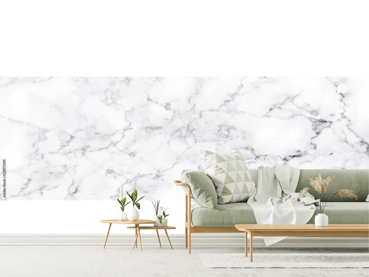 Mural Mármol Blanco Elegancia Moderna – Fotomural Decorativo
