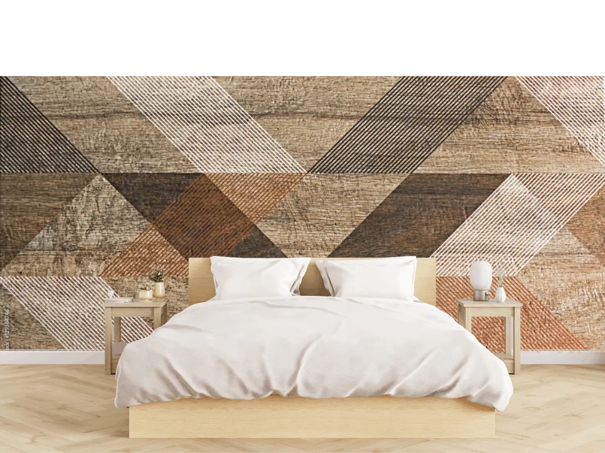 Mural Prisma Crudo Geométrico para paredes | Fotomural decorativo en vinil, tapiz liso o texturizado