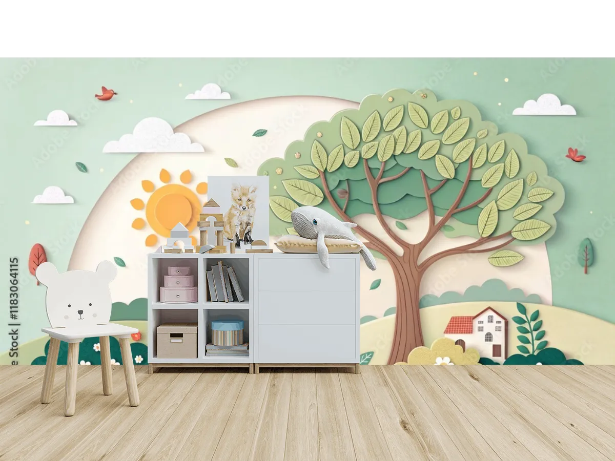 Mural Naturaleza Alegre Amanecer – Vinil, Contract o Tapiz Texturizado
