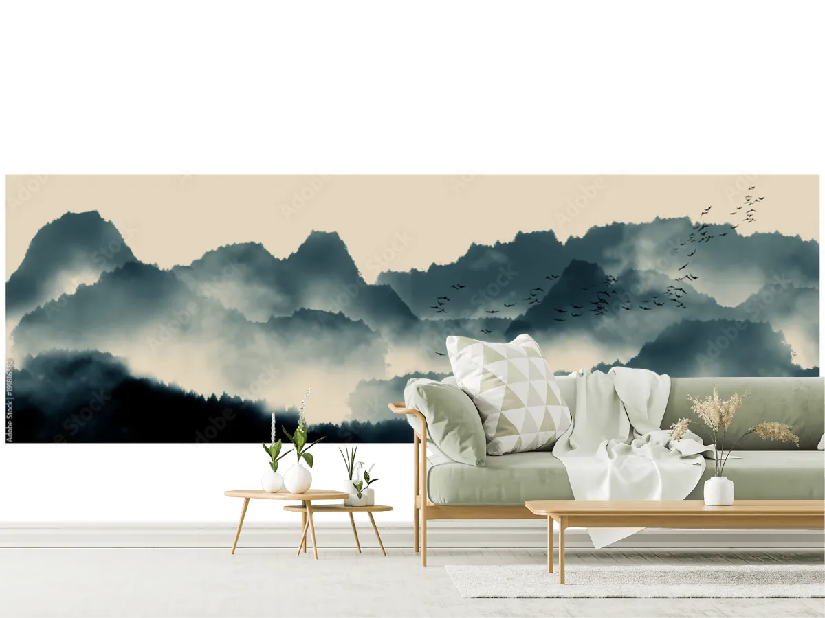 Mural Niebla Eterna Montañas – Fotomural decorativo personalizado