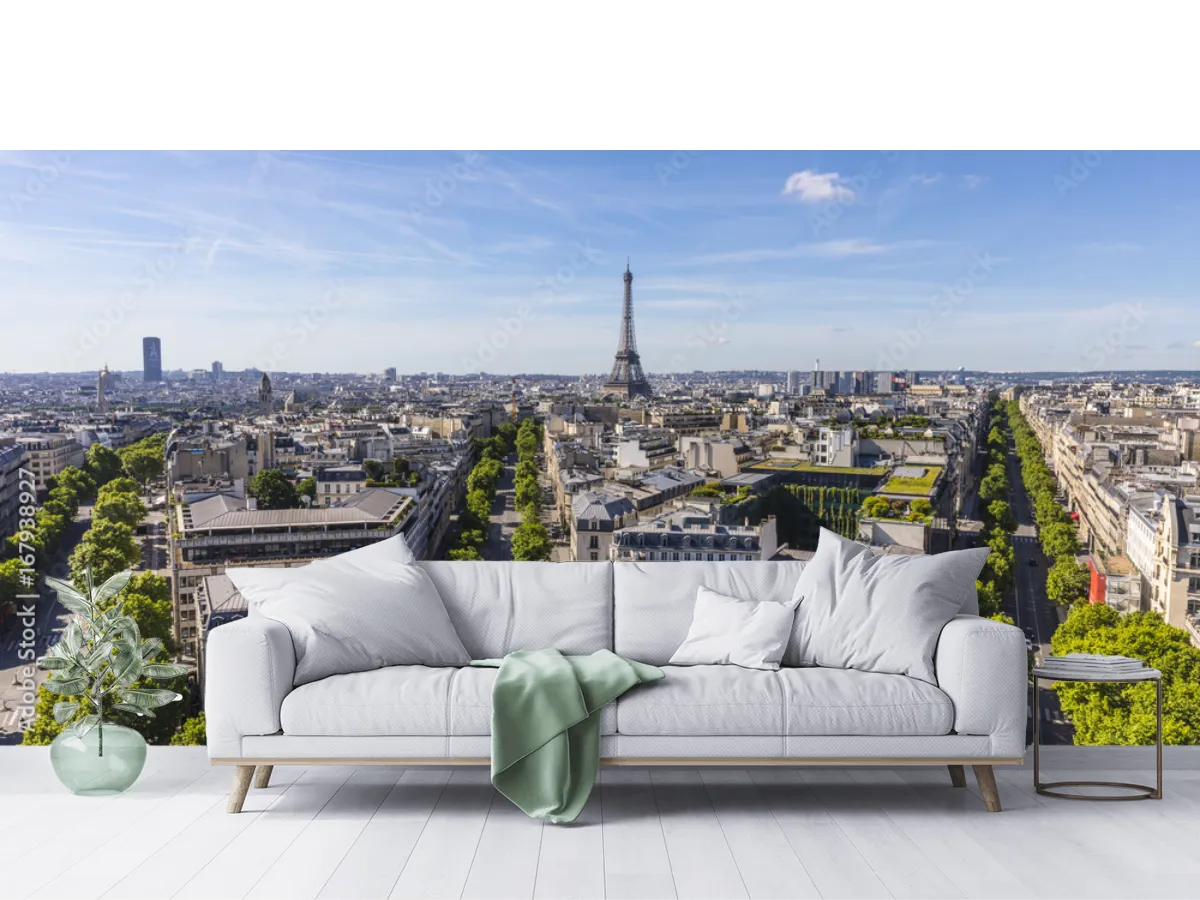 Fotomural Mural París Esplendor Vista Torre Eiffel | Vinil, Tapiz Texturizado