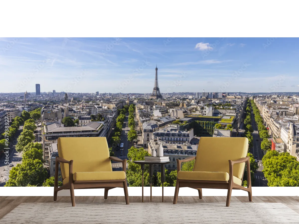 Fotomural Mural París Esplendor Vista Torre Eiffel | Vinil, Tapiz Texturizado