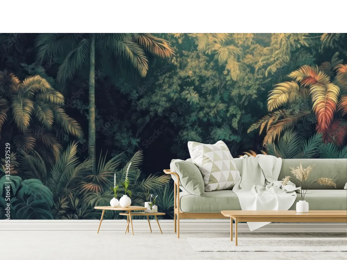 Mural Modelo Paraíso Selvático para decoración de sala o recámara