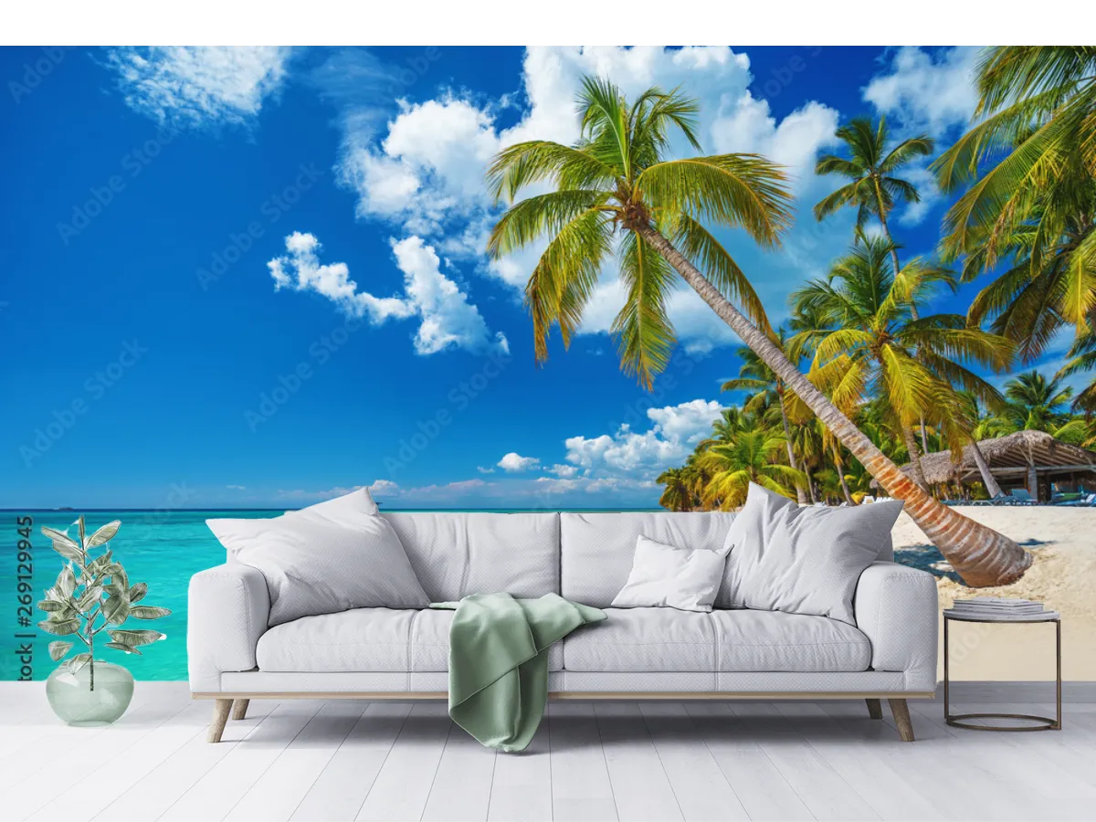 Mural Paraíso Azul Caribeño fotomural decoración vinil/papel tapiz