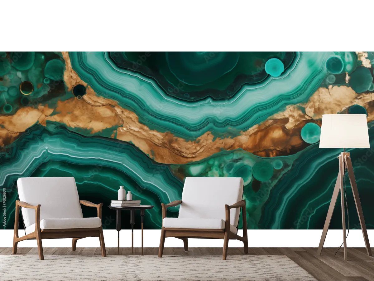 Mural Ágata Esmeralda Modelo Jade – Fotomural Decorativo en Vinil o Papel Tapiz