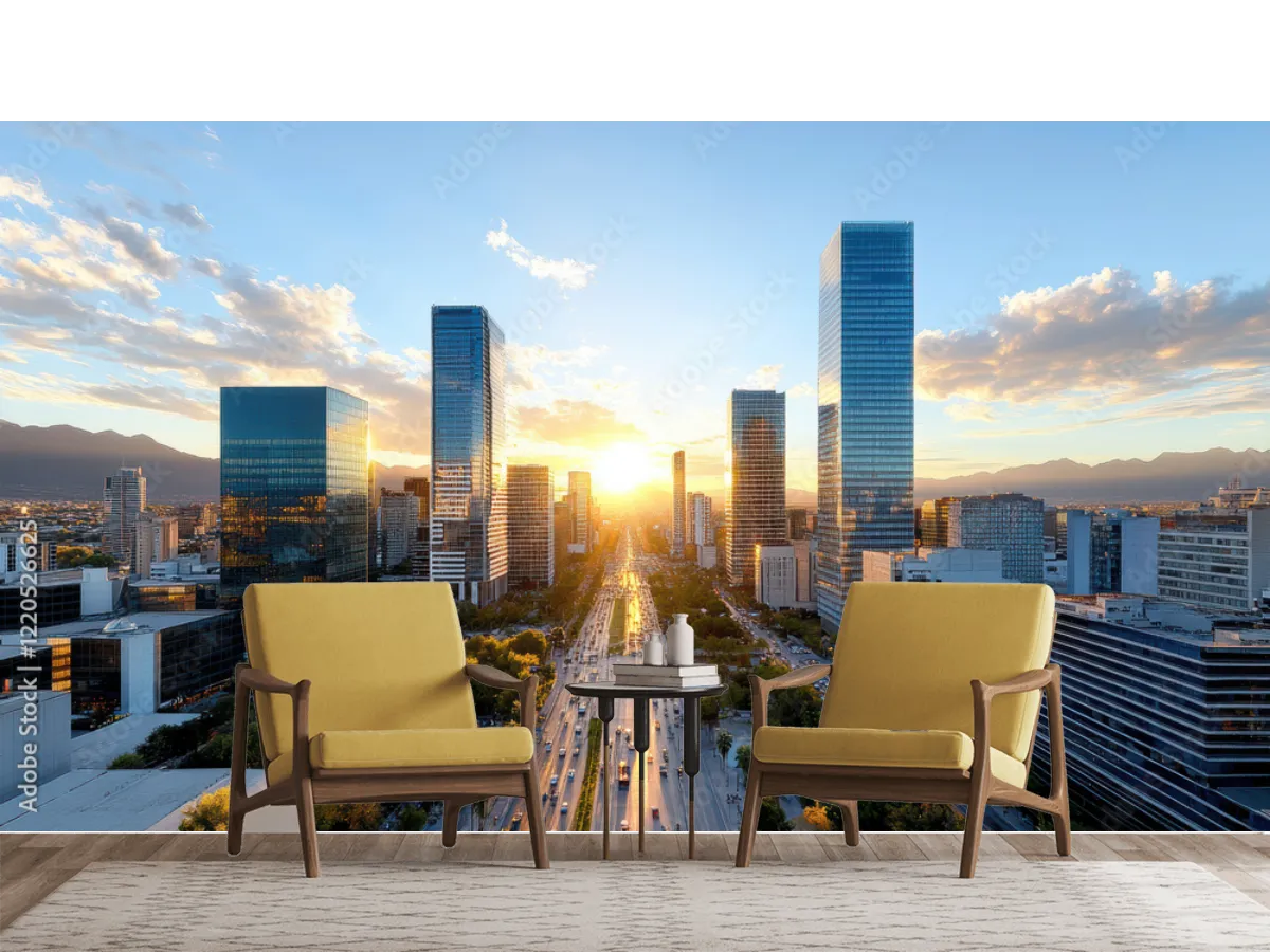 Mural Paseo Regio en Amanecer Moderno – Fotomural para Sala o Oficina